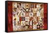 Pieced and Appliqued Contained Crazy Quilt, American, Late 19th Century-null-Framed Stretched Canvas