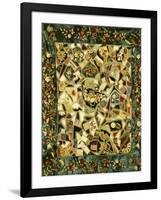 Pieced and Embroidered Silk and Velvet Crazy Quilt, American, Late 19th Century-null-Framed Giclee Print