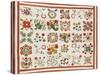 Pieced, Appliqued and Trapunto Cotton Quilted Coverlet Made for Mary Wilkins, Baltimore, Dated 1846-null-Stretched Canvas