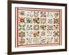 Pieced, Appliqued and Trapunto Cotton Quilted Coverlet Made for Mary Wilkins, Baltimore, Dated 1846-null-Framed Giclee Print