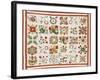 Pieced, Appliqued and Trapunto Cotton Quilted Coverlet Made for Mary Wilkins, Baltimore, Dated 1846-null-Framed Giclee Print