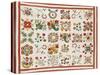Pieced, Appliqued and Trapunto Cotton Quilted Coverlet Made for Mary Wilkins, Baltimore, Dated 1846-null-Stretched Canvas