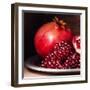 Pieces and Seeds of Ripe Pomegranate-Lisovskaya Natalia-Framed Photographic Print