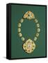 Pieces of a Gold Necklace with Grey Chalcedony, Turquoise, and Glass-null-Framed Stretched Canvas