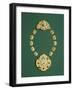 Pieces of a Gold Necklace with Grey Chalcedony, Turquoise, and Glass-null-Framed Photographic Print