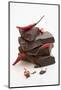 Pieces of Chocolate with Red Chillies-Marc O^ Finley-Mounted Photographic Print