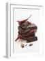 Pieces of Chocolate with Red Chillies-Marc O^ Finley-Framed Photographic Print