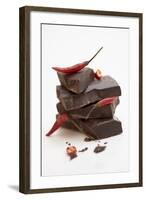 Pieces of Chocolate with Red Chillies-Marc O^ Finley-Framed Photographic Print