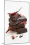 Pieces of Chocolate with Red Chillies-Marc O^ Finley-Mounted Photographic Print