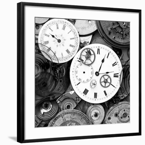 Pieces of Old Watch BW-Tom Quartermaine-Framed Giclee Print