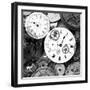 Pieces of Old Watch BW-Tom Quartermaine-Framed Giclee Print