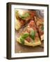 Pieces of Pizza with Tomatoes, Cheese and Basil-Foodcollection-Framed Photographic Print