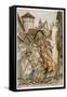 Pied Piper, Rats-Arthur Rackham-Framed Stretched Canvas