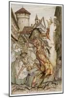 Pied Piper, Rats-Arthur Rackham-Mounted Art Print
