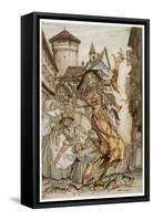 Pied Piper, Rats-Arthur Rackham-Framed Stretched Canvas
