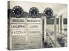 Piedmont, Lake Maggiore, Cannobio, Lake Ferry Timetable, Italy-Walter Bibikow-Stretched Canvas