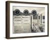 Piedmont, Lake Maggiore, Cannobio, Lake Ferry Timetable, Italy-Walter Bibikow-Framed Photographic Print