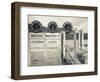 Piedmont, Lake Maggiore, Cannobio, Lake Ferry Timetable, Italy-Walter Bibikow-Framed Photographic Print