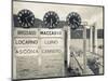 Piedmont, Lake Maggiore, Cannobio, Lake Ferry Timetable, Italy-Walter Bibikow-Mounted Photographic Print