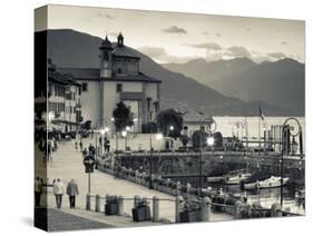 Piedmont, Lake Maggiore, Cannobio, Piazza Vittorio Emanuele Iii, Italy-Walter Bibikow-Stretched Canvas