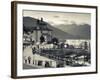 Piedmont, Lake Maggiore, Cannobio, Piazza Vittorio Emanuele Iii, Italy-Walter Bibikow-Framed Photographic Print