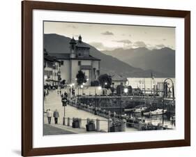 Piedmont, Lake Maggiore, Cannobio, Piazza Vittorio Emanuele Iii, Italy-Walter Bibikow-Framed Photographic Print