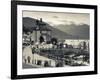 Piedmont, Lake Maggiore, Cannobio, Piazza Vittorio Emanuele Iii, Italy-Walter Bibikow-Framed Photographic Print