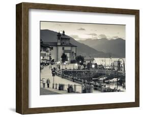 Piedmont, Lake Maggiore, Cannobio, Piazza Vittorio Emanuele Iii, Italy-Walter Bibikow-Framed Photographic Print