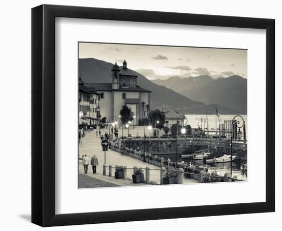 Piedmont, Lake Maggiore, Cannobio, Piazza Vittorio Emanuele Iii, Italy-Walter Bibikow-Framed Photographic Print