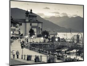 Piedmont, Lake Maggiore, Cannobio, Piazza Vittorio Emanuele Iii, Italy-Walter Bibikow-Mounted Photographic Print