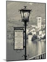 Piedmont, Lake Orta, Orta San Giulio, Isola San Giulio Island, Lake Taxi Sign, Italy-Walter Bibikow-Mounted Photographic Print