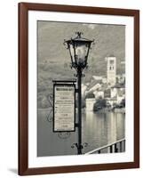 Piedmont, Lake Orta, Orta San Giulio, Isola San Giulio Island, Lake Taxi Sign, Italy-Walter Bibikow-Framed Photographic Print