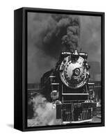 Piedmont Limited Locomotive on the Southern Railway's Charlotte Division-Horace Bristol-Framed Stretched Canvas