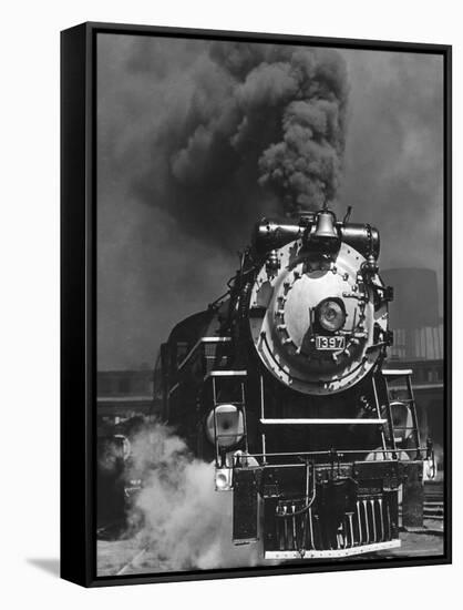Piedmont Limited Locomotive on the Southern Railway's Charlotte Division-Horace Bristol-Framed Stretched Canvas