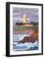 Piedras Blancas Light Station - California-Lantern Press-Framed Art Print