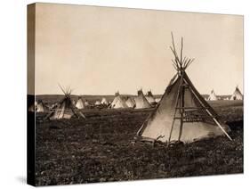 Piegan Indian Tipis, c. 1900-Science Source-Stretched Canvas