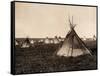 Piegan Indian Tipis, c. 1900-Science Source-Framed Stretched Canvas
