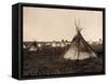 Piegan Indian Tipis, c. 1900-Science Source-Framed Stretched Canvas