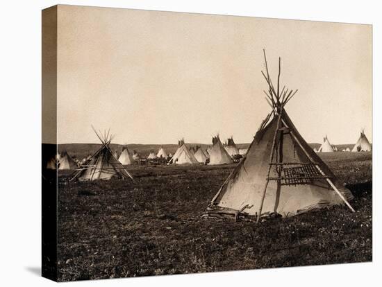 Piegan Indian Tipis, c. 1900-Science Source-Stretched Canvas