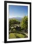 Pienza, the Garden of Hotel Il Chiostro and Monte Amiata in the Background-Guido Cozzi-Framed Photographic Print