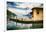 Pier and a Small House, Riva Del Garda, Italy-George Oze-Framed Photographic Print