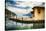 Pier and a Small House, Riva Del Garda, Italy-George Oze-Stretched Canvas