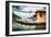 Pier and a Small House, Riva Del Garda, Italy-George Oze-Framed Photographic Print