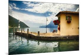 Pier and a Small House, Riva Del Garda, Italy-George Oze-Mounted Photographic Print