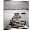 Pier And Boat II-null-Mounted Art Print