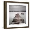 Pier And Boat II-null-Framed Art Print