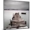 Pier And Boat II-null-Mounted Art Print