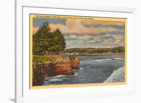 Pier and Casino, Santa Cruz, California-null-Framed Premium Giclee Print