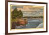 Pier and Casino, Santa Cruz, California-null-Framed Premium Giclee Print