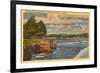 Pier and Casino, Santa Cruz, California-null-Framed Premium Giclee Print